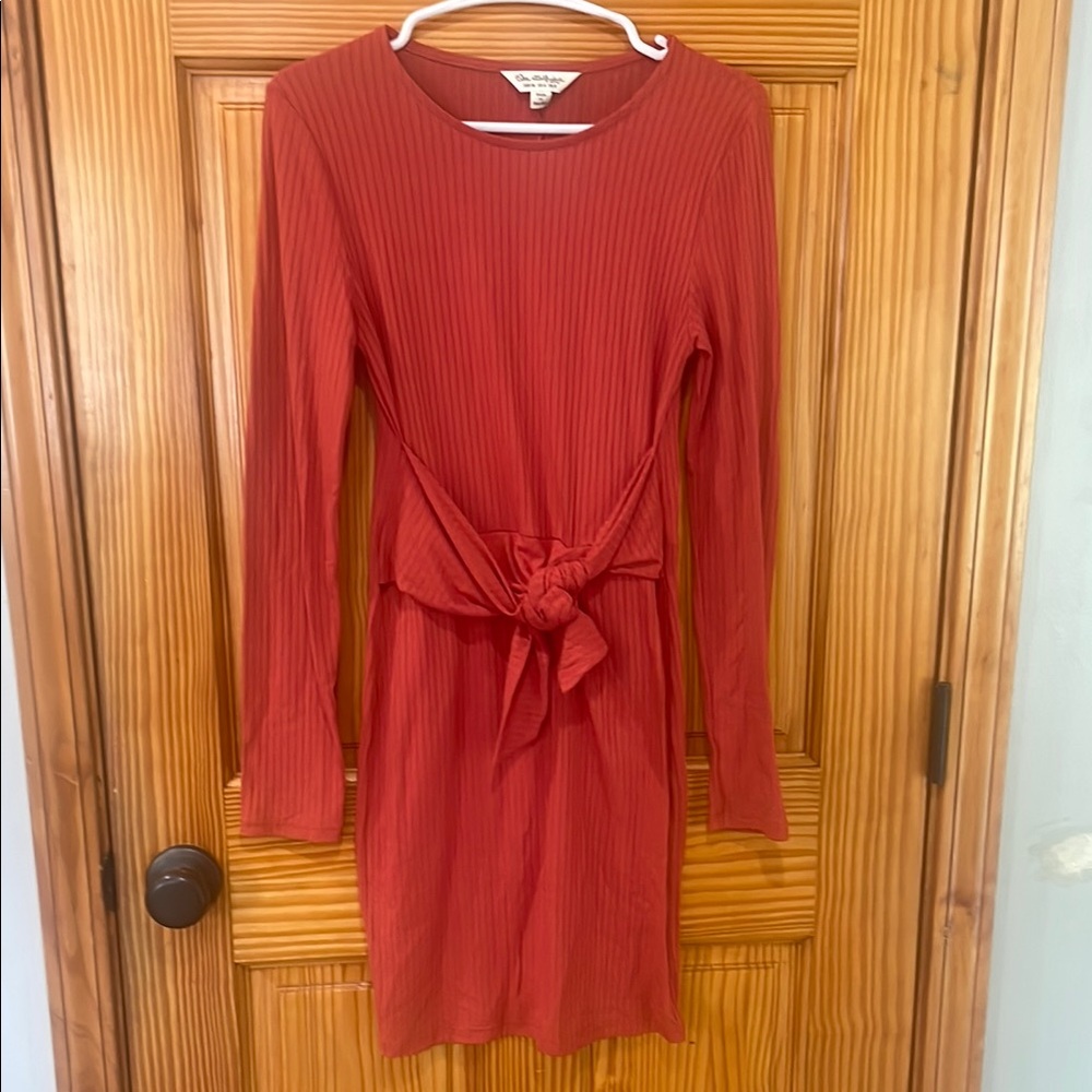 a new day Rust Long Sleeve Dress